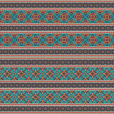 Etnik kalıplı kusursuz bir model. vektör illüstrasyonu