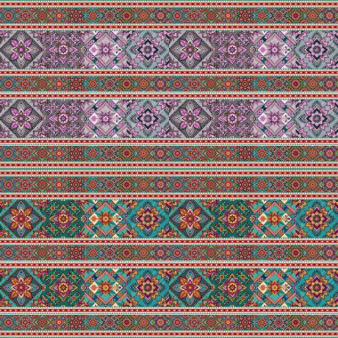 Geleneksel etnik geometrik süsleme ile kusursuz desen