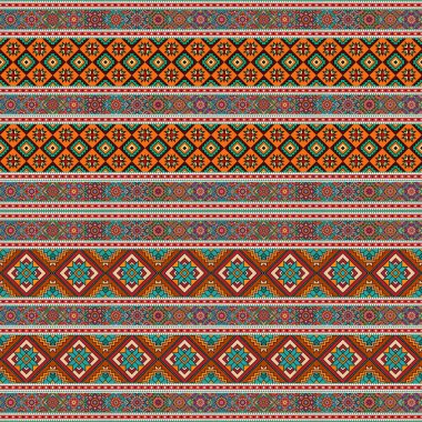Etnik pürüzsüz desen, vektör çizimi