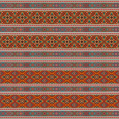 Etnik çiçek seamless modeli. Soyut dekoratif desen