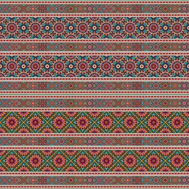 Etnik süslemeli kusursuz desen