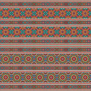 Etnik geometrik dokunun renksiz deseni