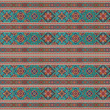 Etnik pürüzsüz desen, renkli arka plan, vektör illüstrasyonu