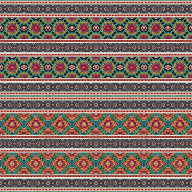 Geometrik tarzda kusursuz bir kabile şekli ve elle çizilmiş süs dokusu. Soyut geometrik arkaplan. vektör illüstrasyonu.