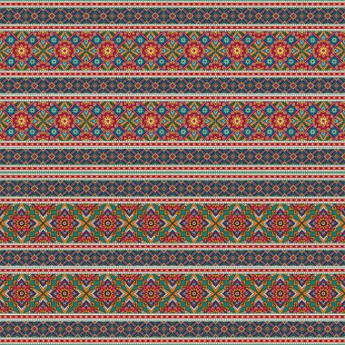 Etnik çiçek seamless modeli. Soyut dekoratif desen