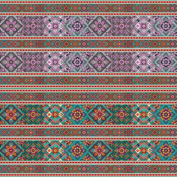 Geleneksel etnik geometrik süsleme ile kusursuz desen
