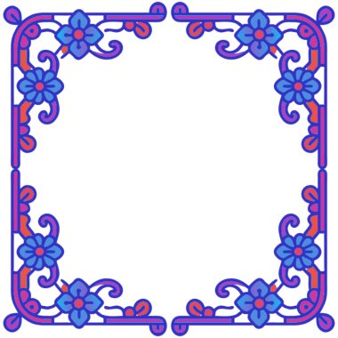 vektör çizimi, renkli dekoratif çerçeve
