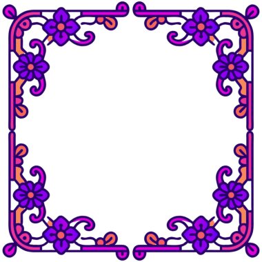 Çiçek ve yapraklı çerçeve, çiçek tasarımı