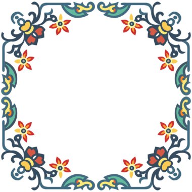 çerçeve çiçek ve bitkilerin.