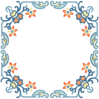 Güzel çiçek süslemesinin vektör çizimi