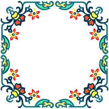 Ukrayna geleneksel süslemesinden vektör dekoratif çerçeve