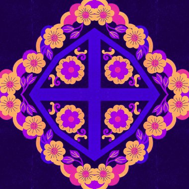 Çiçeklerle kusursuz desen.