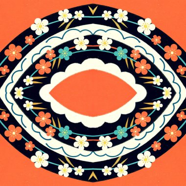 Soyut çiçek desenli arka plan. Vektör illüstrasyonu.