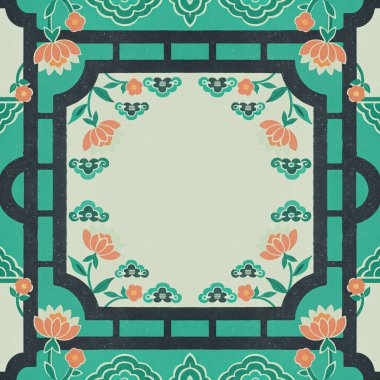 Çiçek süsü ve klasik tasarım.