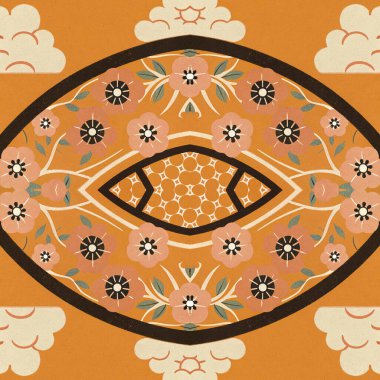 Soyut, etnik, kusursuz bir model. vektör illüstrasyonu