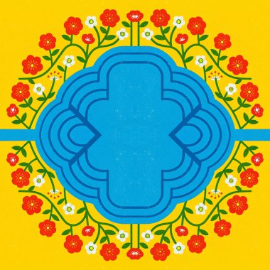 Mavi arkaplanda Ukrayna bayrağı