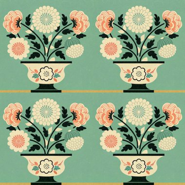 Çiçeklerle kusursuz desen