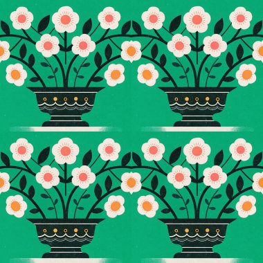 Çiçeklerle kusursuz desen