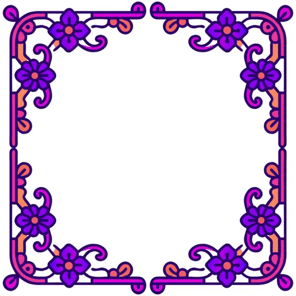 Çiçek ve yapraklı çerçeve, çiçek tasarımı