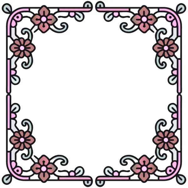 Çiçekler ve yapraklarla çerçevelenmiş