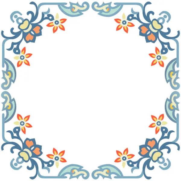 Güzel çiçek süslemesinin vektör çizimi