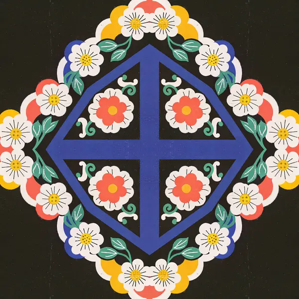 çiçekler ve yapraklar vektör seamless modeli