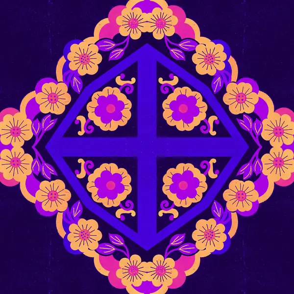 Çiçeklerle kusursuz desen.