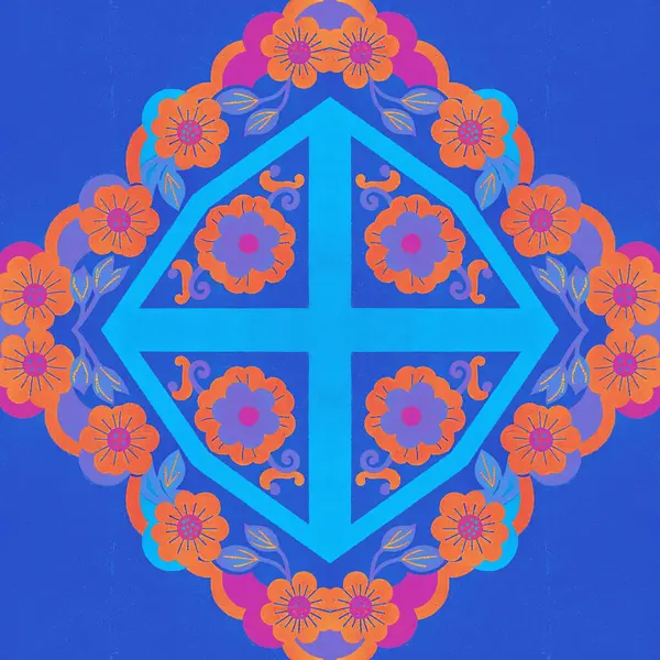 Geometrik süslemeli vektör çizimi