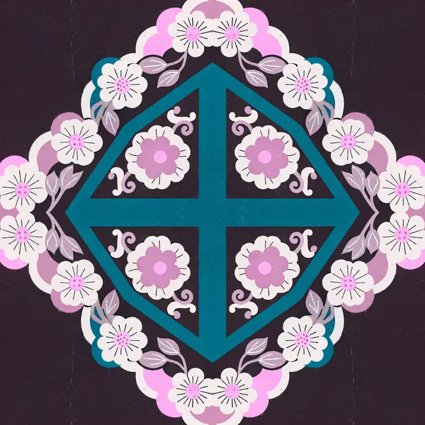 vektörsüz çiçek deseni