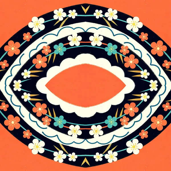 Soyut çiçek desenli arka plan. Vektör illüstrasyonu.