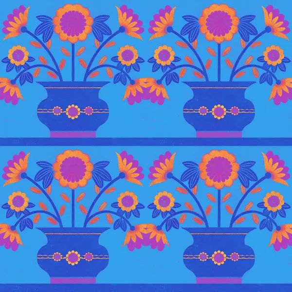 Tekstil, duvar kâğıtları ve ambalaj için ayçiçekleri ve çiçekleri olan kusursuz desenler.