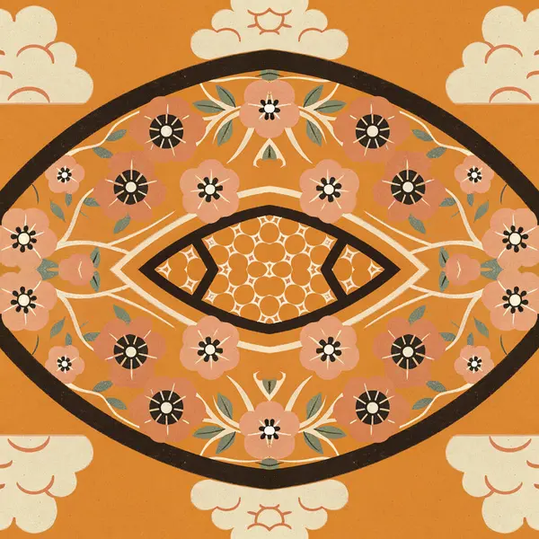 Soyut, etnik, kusursuz bir model. vektör illüstrasyonu