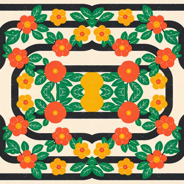 Kusursuz çiçek deseni. Vektör illüstrasyonu