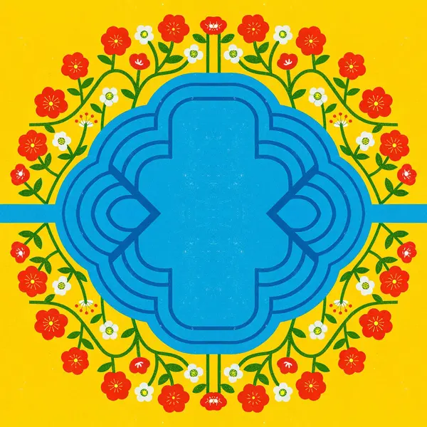 Mavi arkaplanda Ukrayna bayrağı