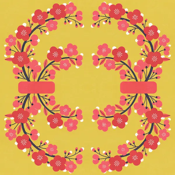 Güzel bir çiçek deseninin vektör çizimi