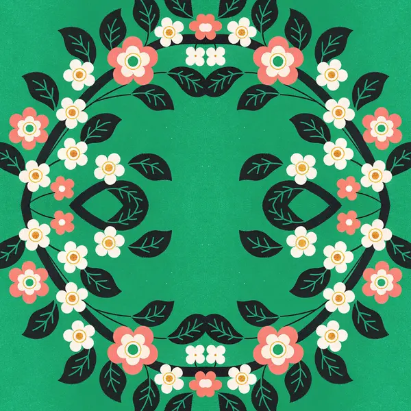 Çiçekli desensiz çiçek deseni