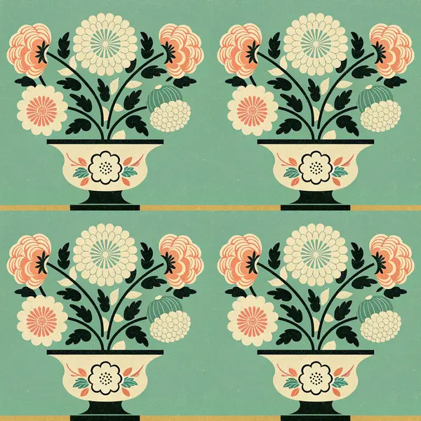 Çiçeklerle kusursuz desen