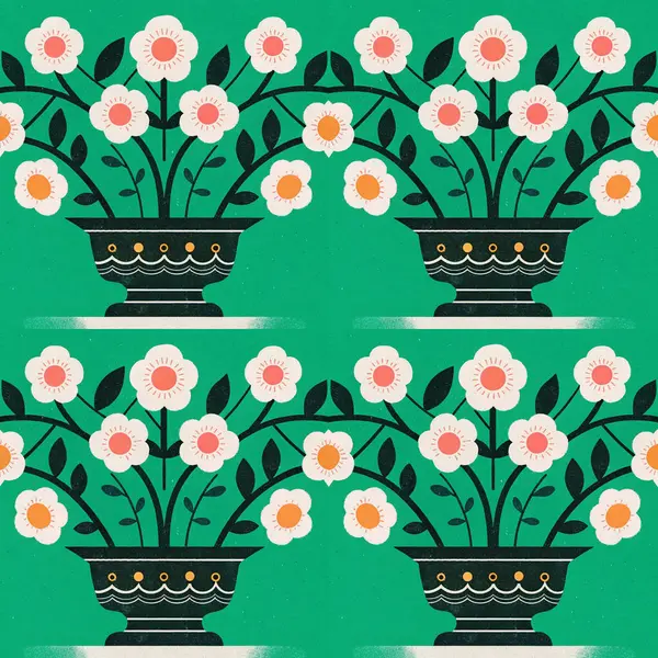 Çiçeklerle kusursuz desen