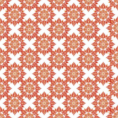 Soyut çiçeklerle kusursuz desen