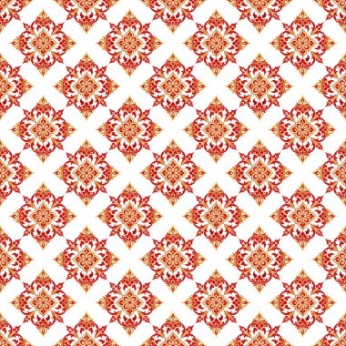 Soyut çiçeklerle kusursuz desen