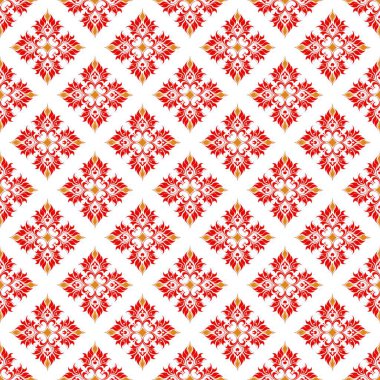 Soyut süs eşyasıyla kusursuz desen. Geometrik süs