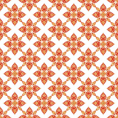 Soyut çiçeklerle kusursuz desen