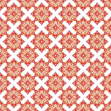 kırmızı ve turuncu geometrik desen