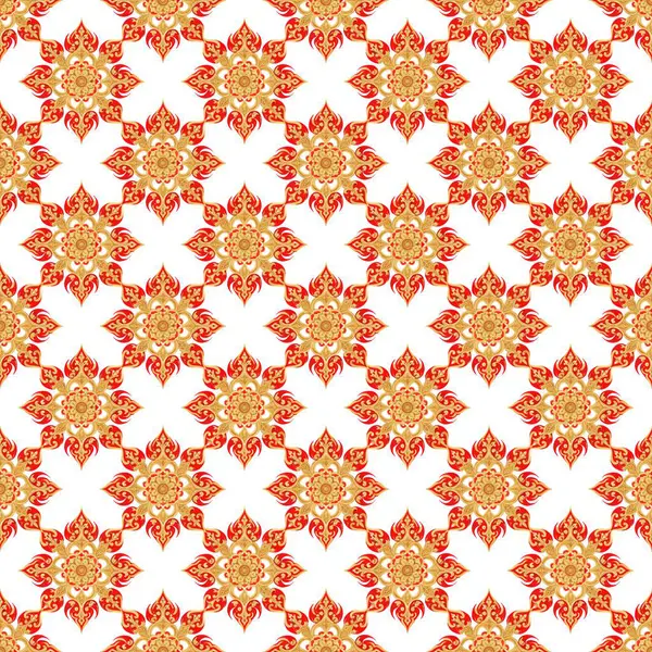 Vektör illüstrasyonu, geometrik dikişsiz arkaplan, kırmızı ve turuncu renkli duvar kağıdı deseni