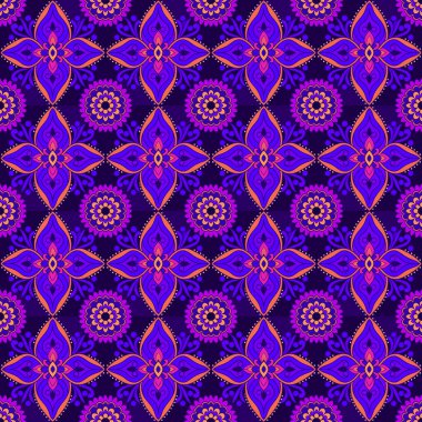 Mandalalarla kusursuz desen. vektör.