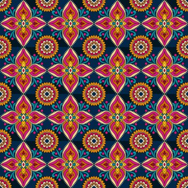 Soyut Dikişsiz renkli desen, vektör çizim