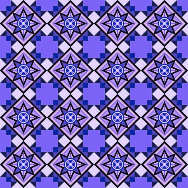 geometrik elementlerle kusursuz soyut desen, vektör illüstrasyonu