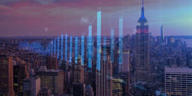 New York Şehri Geceleri gökyüzü