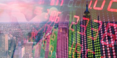 borsa ticaret grafiği ve finansal konsept
