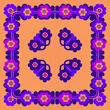 Etnik tarzda kusursuz desen, klasik arka plan